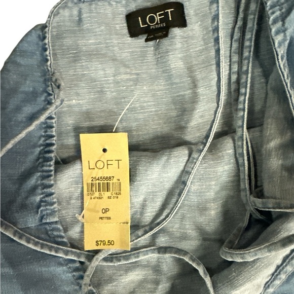 LOFT Blue Denim Romper - Picture 2 of 6